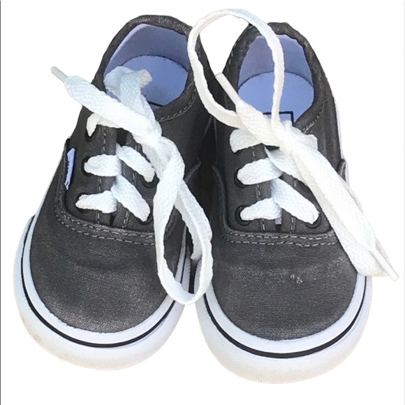 Vans Shoes Grey Vans Lace Up Infant Toddler Kateboard Shoes Size 55